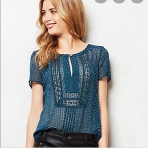 Meadow Rue Dark green blouse